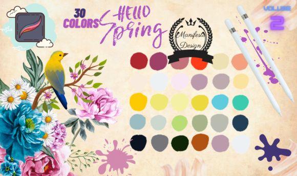 Beautiful 30 Spring Color Palette: Your Ultimate Procreate Collection