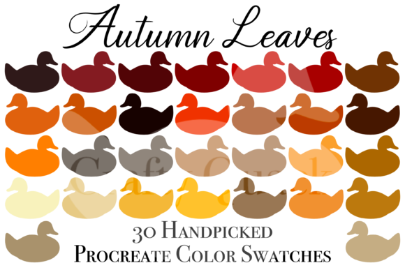 Capture the Season: Autumn Leaves Procreate Color Swatches
