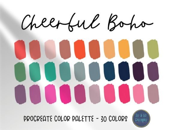 Cheerful Boho Procreate Color Palette: A Designer's Guide