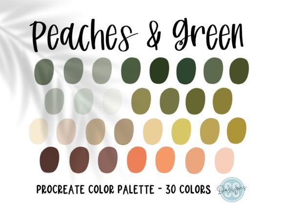 Discover Peaches & Green: A Modern Procreate Color Palette