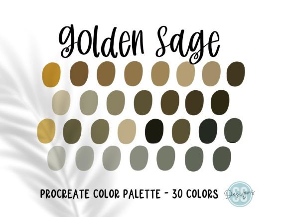 Golden Sage Procreate Color Palette: A Designer's Guide