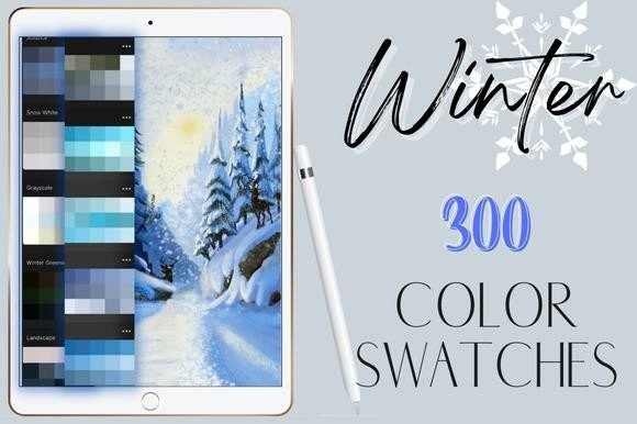 Master Winter Art: Procreate Winter Color Palette Swatches