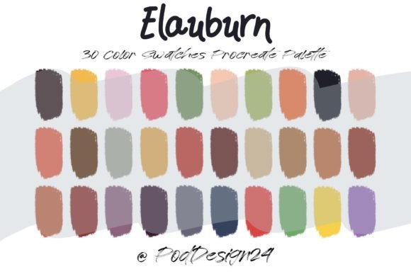 Procreate Color Palette Elauburn: A Designer’s Warm, Earthy Toolkit