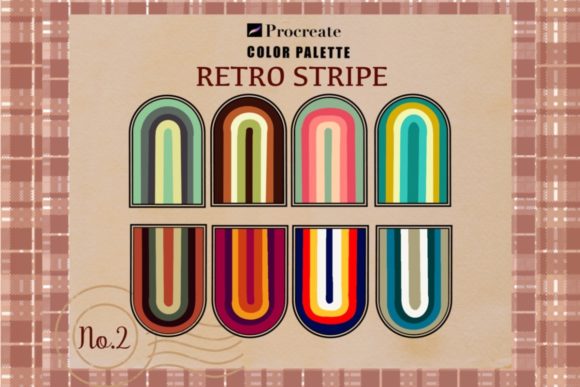 Retro Stripe No.2: A Procreate Palette for Nostalgic Design