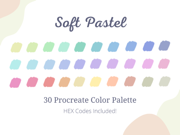 Soft Pastel - 30 Procreate Color Palette: Your Key to Gentle, Modern Design