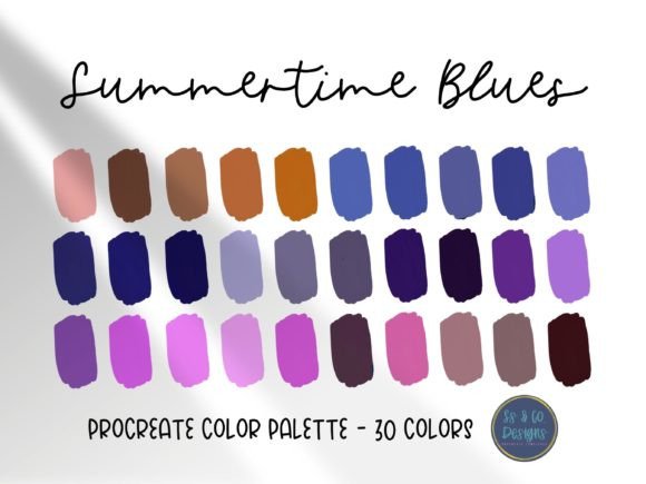 Summertime Blues Procreate: Your Go-To Palette for Vibrant Projects