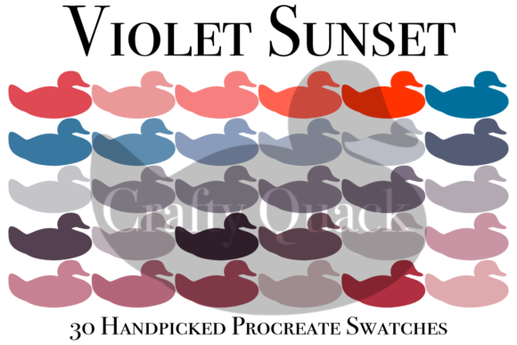 Unleash Creative Magic with the Violet Sunset Procreate Palette