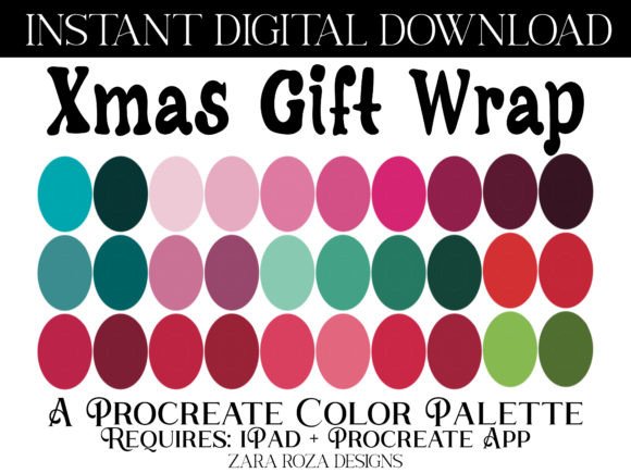 Unlock Festive Charm with the Xmas Gift Wrap Procreate Palette