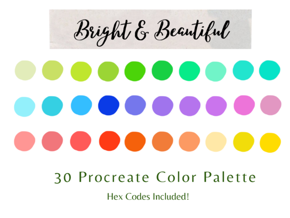 Unlock Vibrant Design: The Bright - 30 Procreate Color Palette