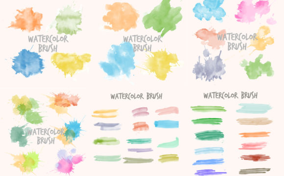 Unlocking Creative Flow: The Set of Water Color Brush Collection