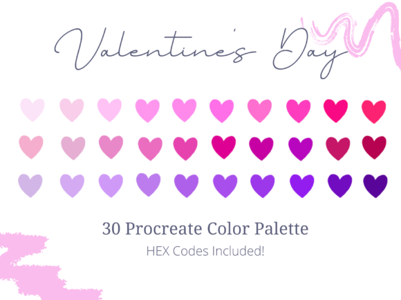 Valentines - 30 Procreate Color Palette: A Curated Selection