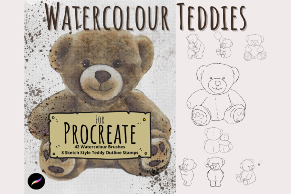 Watercolour Teddies Procreate Brush Set: A Designer's Toolkit
