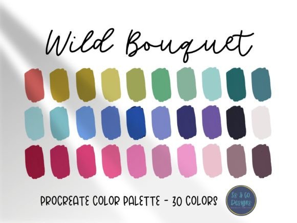 Wild Bouquet Procreate Color Palette: 30 Hand-Picked Colors