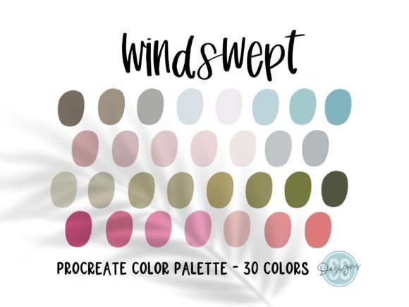 Windswept Procreate Color Palette: Capture Nature's Moody Elegance